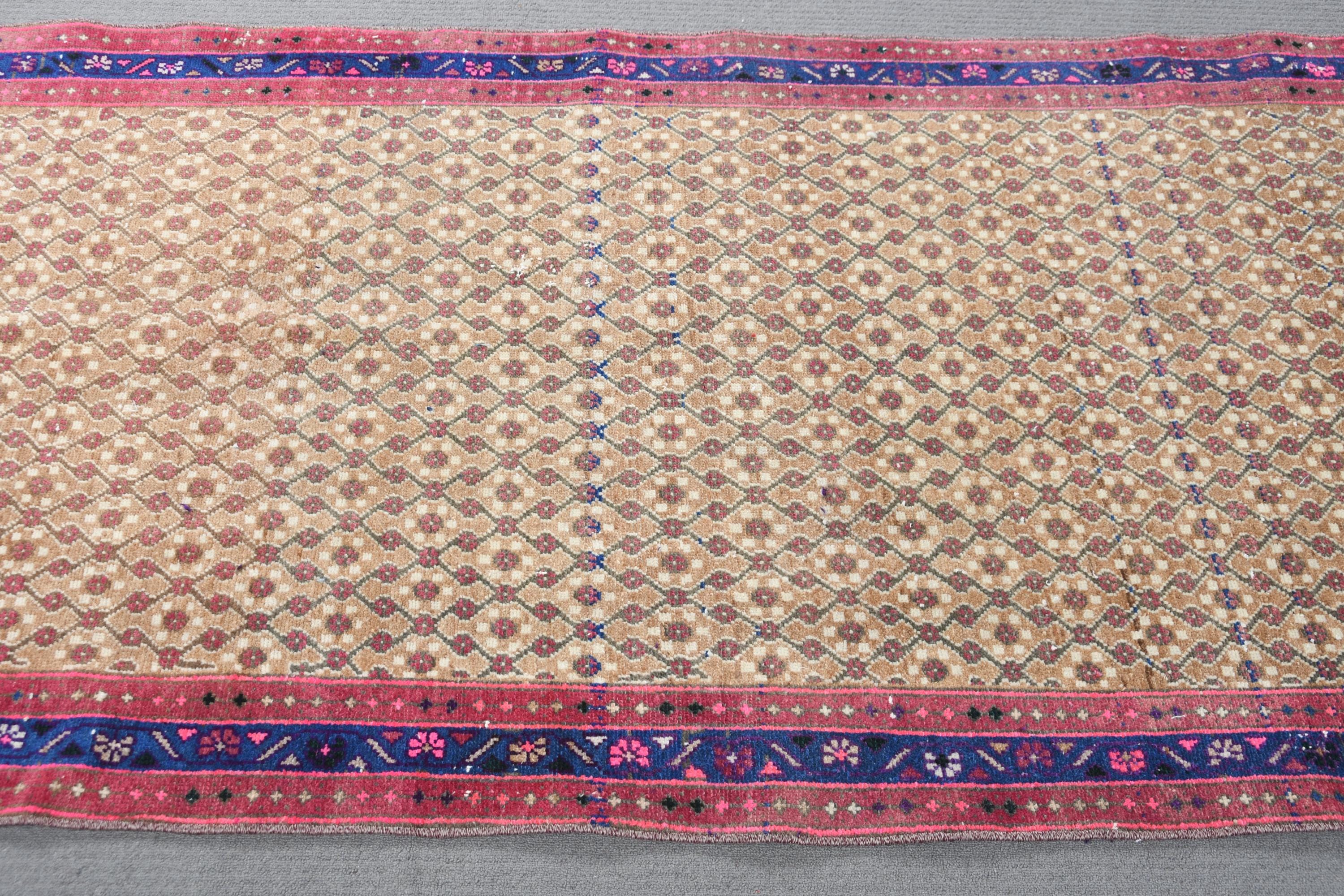 トルコ製ヴィンテージ特大ラグ 3.4x7.4フィート (105 x 225 cm