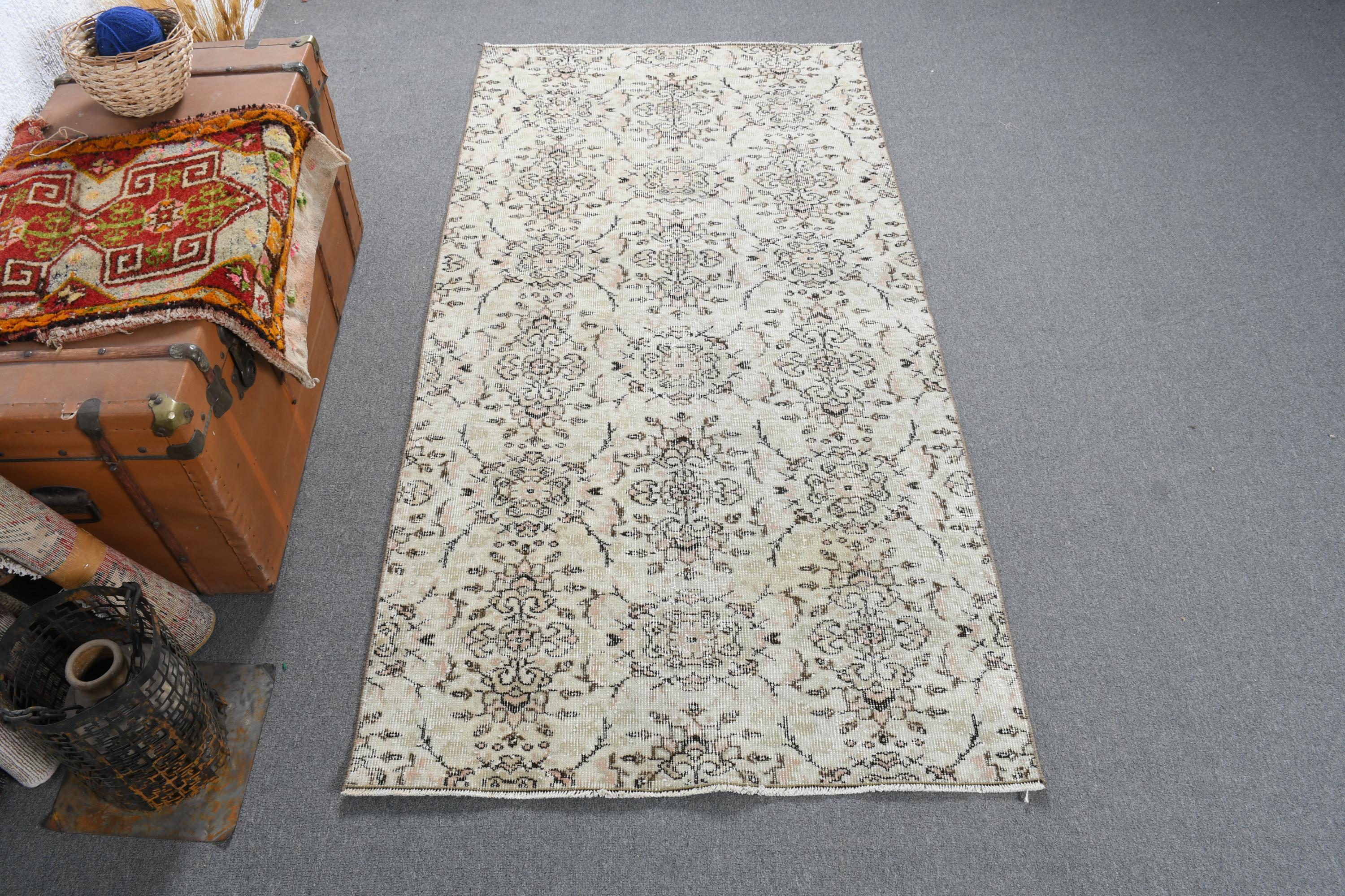 ヴィンテージ トルコ ラグ、107 x 211 cm、4 x 7 フィート