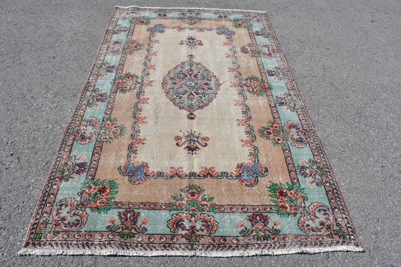 Rugs Area Rug Turkish Rug Brown Rug Handmade Rug Organic Rug Oushak Rug Vintage Rug Etsy 6233 Salon Rug 4.8x7.9 ft Oriental Rug