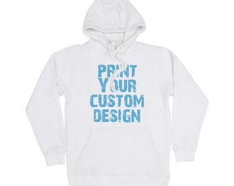 Personalized Hoodie Sweatshirt - Custom Clothing - Name Logo Picture Tee Shirt Front and Back Design - Custom Hoodie front & back print