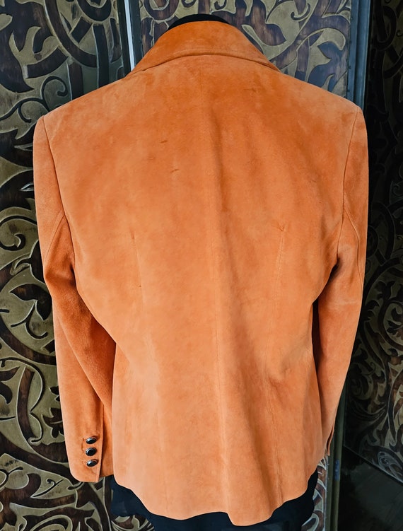 Vintage woman’s leather suede orange jacket Betty… - image 4