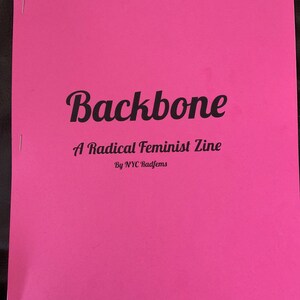 Backbone: a radical feminist zine