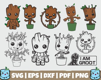 Baby Groot Cut File Etsy