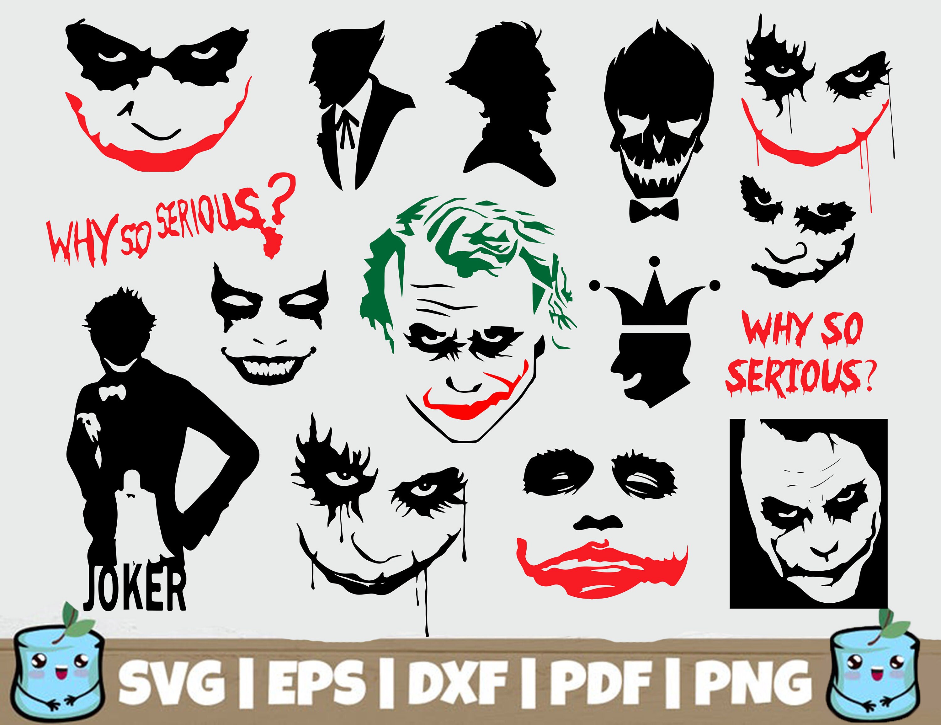 Download Joker Svg Joker Cut File Joker Clip Art Joker Vector Joker Etsy