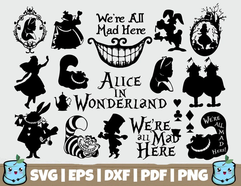 Download Alice In Wonderland Silhouette Alice In Wonderland Svg Alice In Wonderland Clip Art We Re All Mad Here Svg Alice Svg Alice Vector Clip Art Art Collectibles Npspolyplast Com
