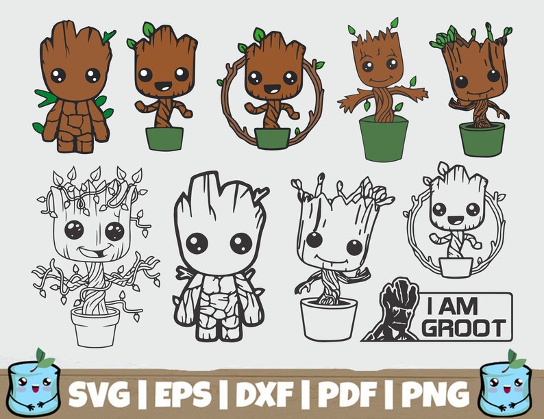 Download Baby Groot SVG Baby Groot Cut File Baby Groot Layered Baby ...