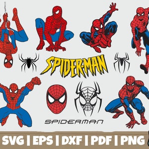 Download Spiderman Svg Bundle Spiderman Clipart Cutfiles Dxf Eps Etsy
