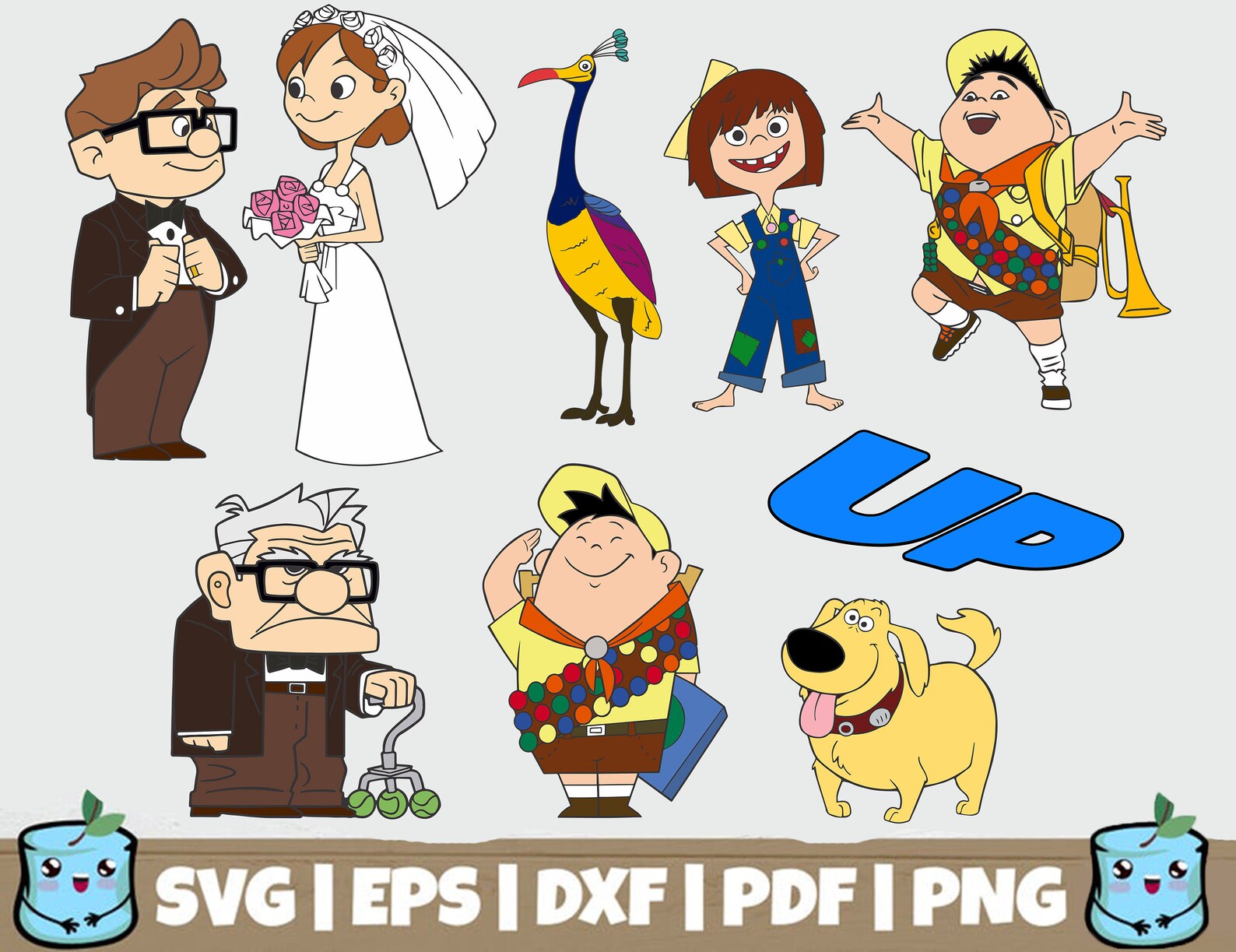 Up movie SVG Bundle Eps Dxf Png files Russel SVG Carl | Etsy