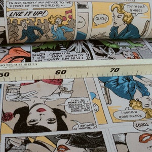 Tessuto Gobelin fantasia fumetto pop art . Per arredamento, rivestimenti e tappezzeria Prezzo per 50 cm immagine 7