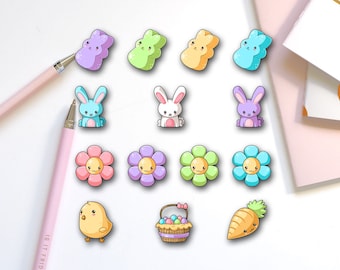 Kawaii Oster Sticker | HasenBlume Küken | 30 | G1199