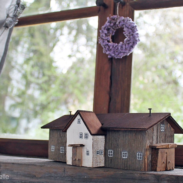 Naturdeko - Holzhaus - Balkenhaus - Dekoration Landhaus - Friesenhaus - Sammlerstück - Geschenk - ©Atelier Keimzelle