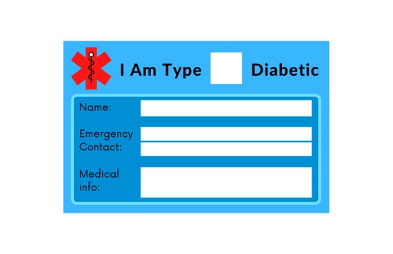 Diabetic Id Card