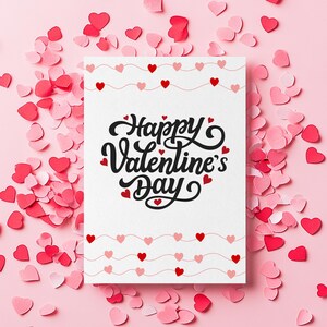 Happy Valentine’s Day Card | Blank Card | 5x7 Digital Download | Printable Love Card | Romantic Gift | Greetings Card | Valentine | Hearts