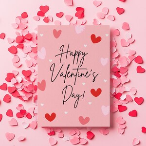 Happy Valentine’s Day Card | Blank Card | 5x7 Digital Download | Printable Love Card | Romantic Gift | Greetings Card | Valentine | Hearts
