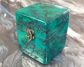 Commander Deck Box, Multiple color options, Painted, Lichtenberg burns, EDH, gaming, mtg, magic the gathering, fractal burns, wood burning