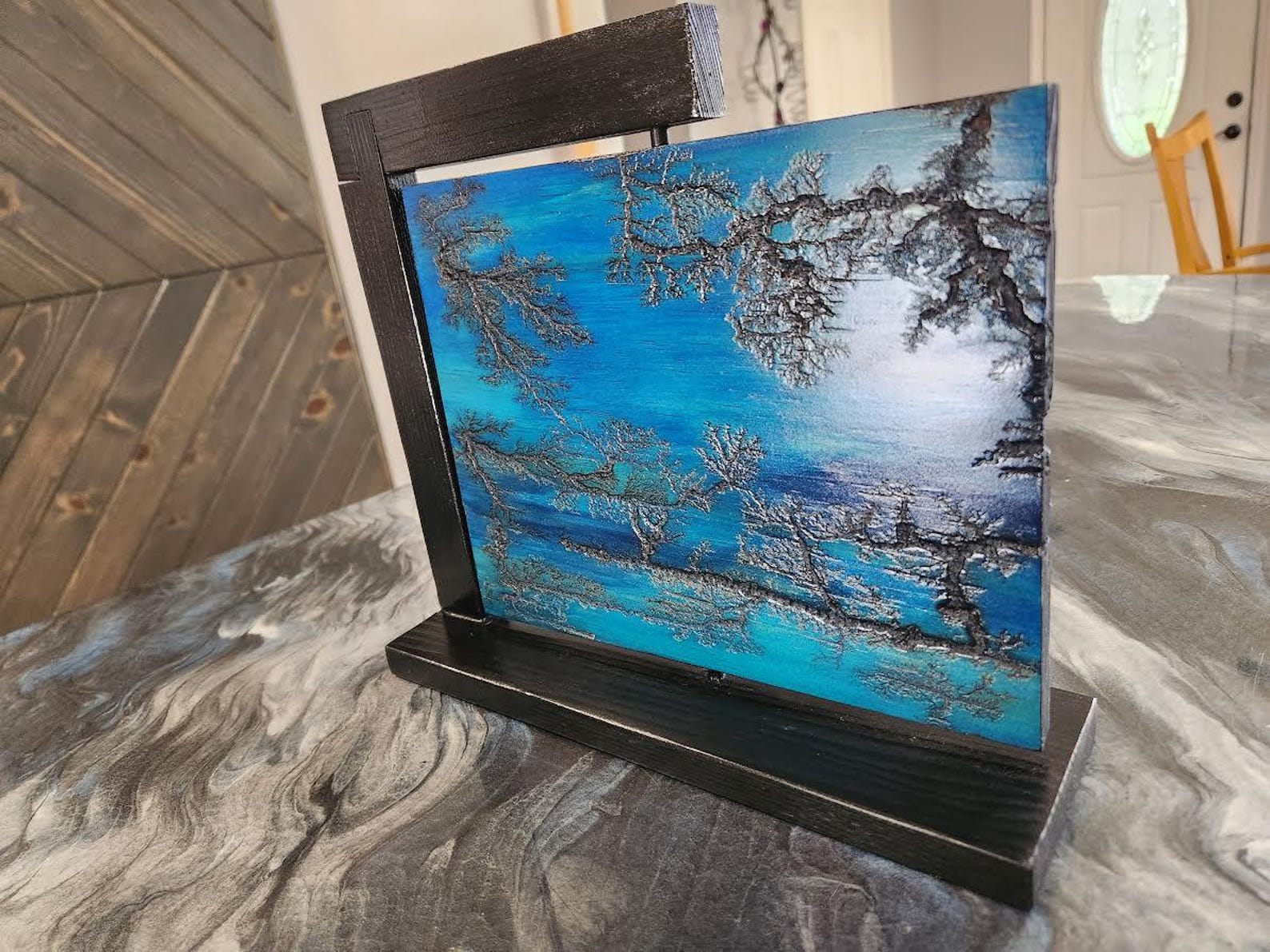 Day to Night, Coffee Table Art, Office Desk Art, Fractal Burning ...