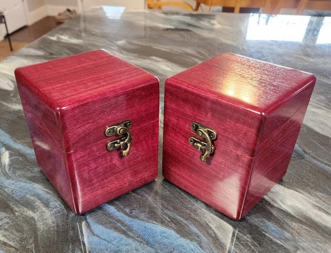 Purple Heart Wood, Commander Deck Boxes, EDH, Hand Crafted, Exotic Wood