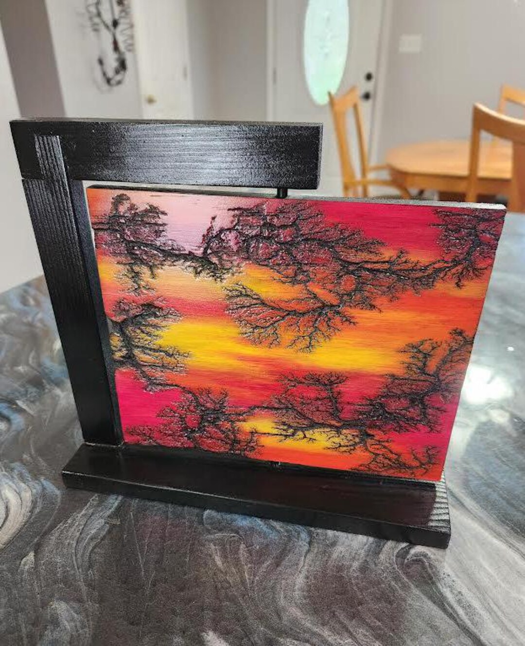 Day to Night, Coffee Table Art, Office Desk Art, Fractal Burning ...
