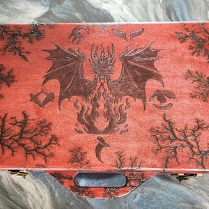 Tarkir-clans, drakenthema, Commander Multi-deckbox, EDH, MTG, Lichtenberg-brandwonden, Magic the Verzameling, Tarkir Dragonstorm, lasergravure