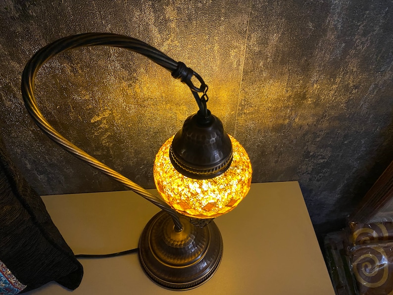 Swan Desk Lamp Traditional lamp Mossaic Table Lamp Swan Table Lamp Turkish Mosaic Lamp Handmade Lamp Moroccan Decor Lantern Lamp