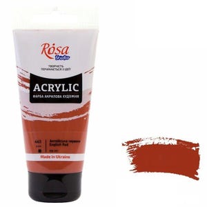 English Red Acrylic 75 ml - Set of 3 Paints / Choose Colors / Free Gift & Shipping