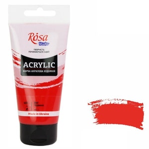 Red Acrylic 75 ml - Set of 3 Paints / Choose Colors / Free Gift & Shipping