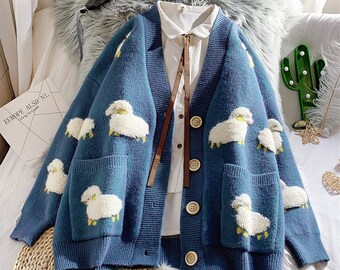 big fluffy cardigan