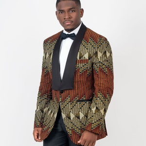 Idris Ankara Tuxedo Jacket Single Breasted (wide shawl lapel)