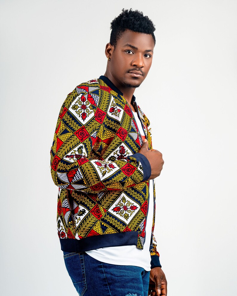 Mazes Ankara Bomber Jacket Unisex