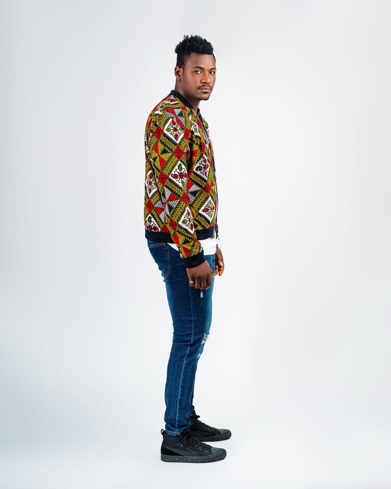 Mazes Ankara Bomber Jacket Unisex