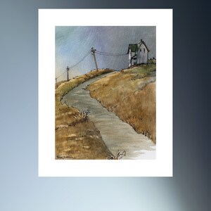 Impression et carte de voeux, Art populaire, Ferme, Coucher de soleil, Scène champêtre, Paysage, Art mural, Art imprimable, Téléchargement immédiat, Peter Sheeler
