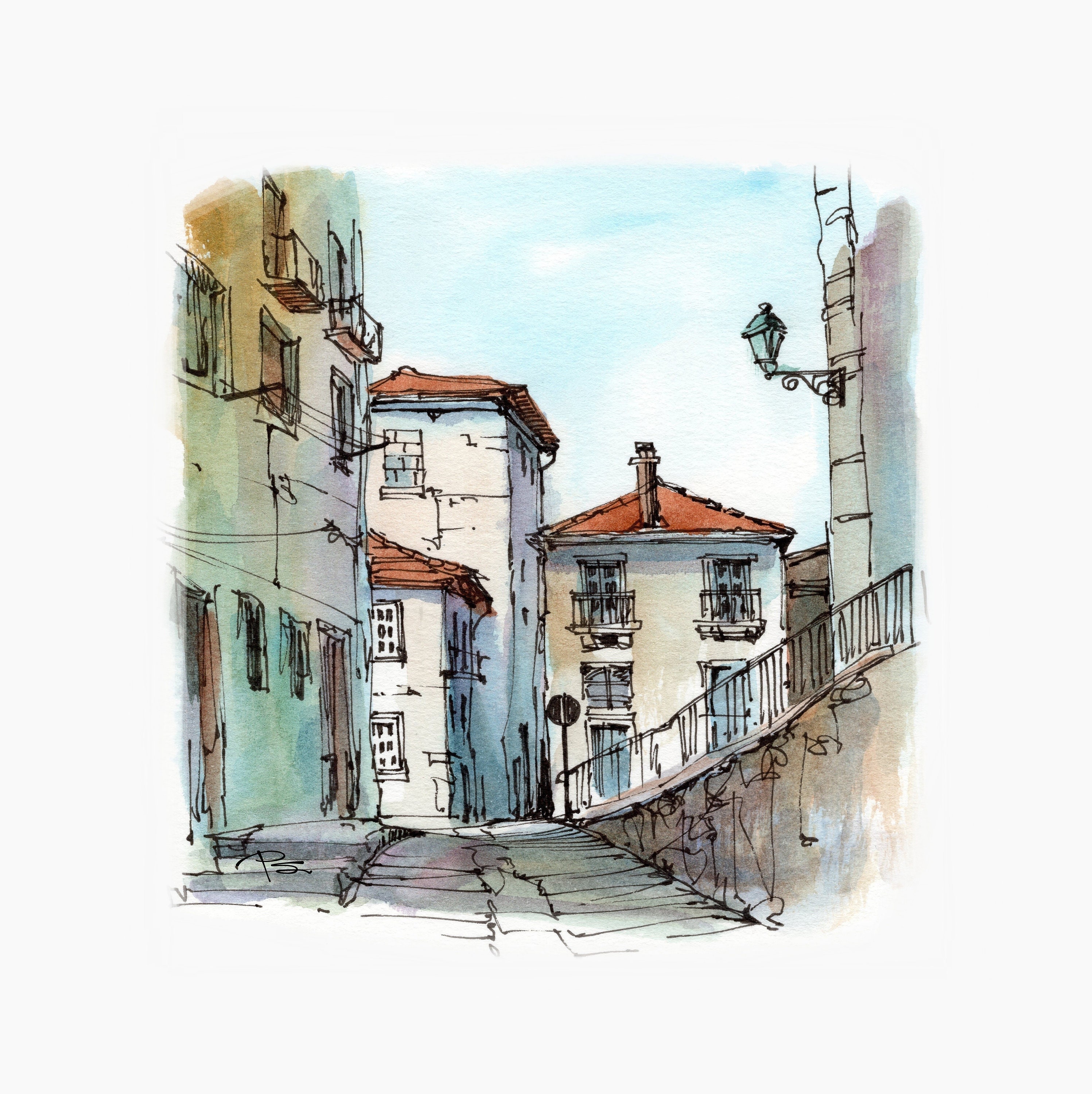 Urban Sketching for Beginners Watercolour Sketch in 3 Steps  Julia Henze   Skillshare