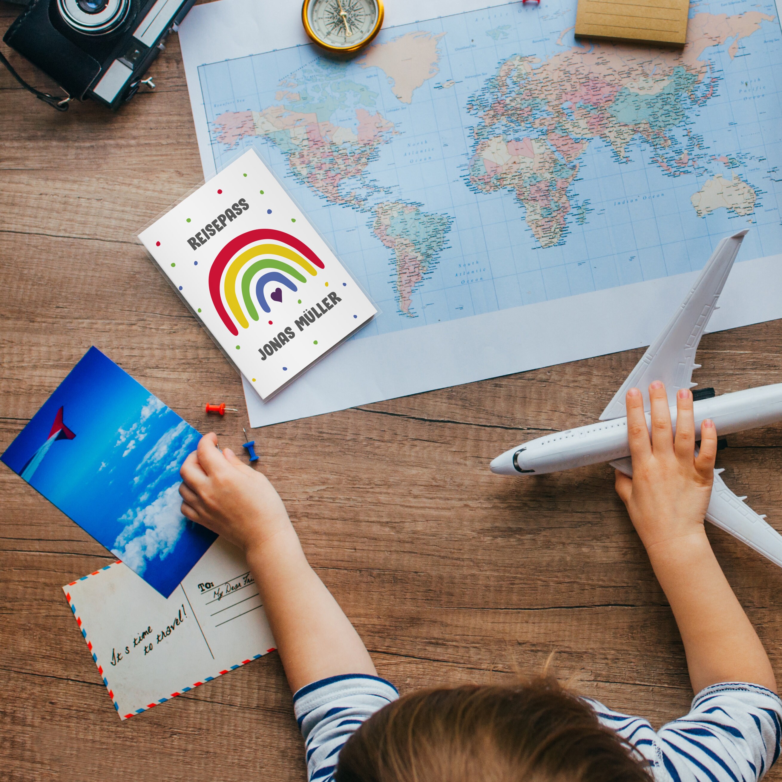 Children's Passport Cover Personalized Rainbow 1 Passport Etsy