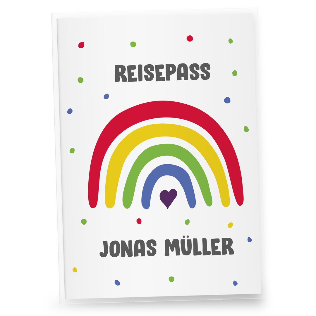 Children's Passport Cover Personalized Rainbow 1 Passport Etsy