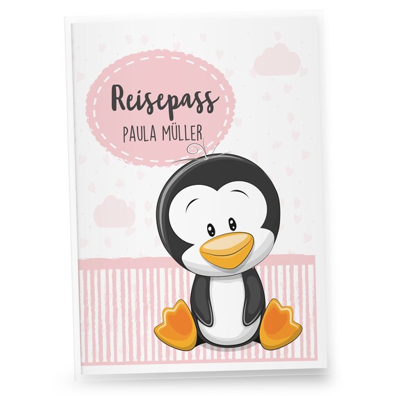 Children's Passport Cover Personalized Penguin Passport Etsy