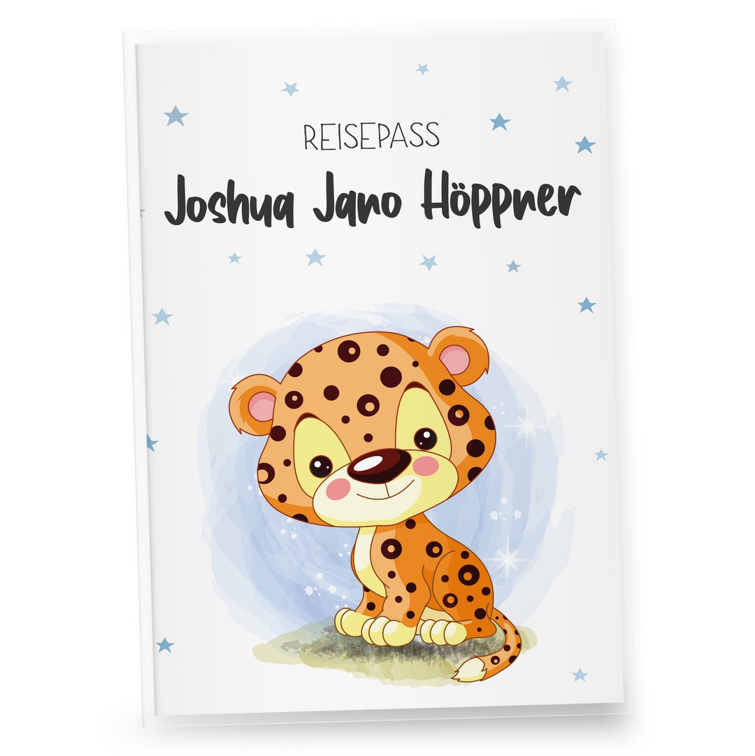 Children's Passport Cover Personalized Leopard Passport Etsy