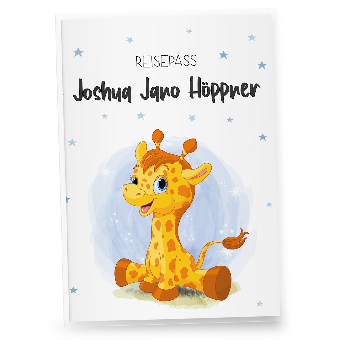 Children's Passport Cover Personalized Giraffe Passport Etsy