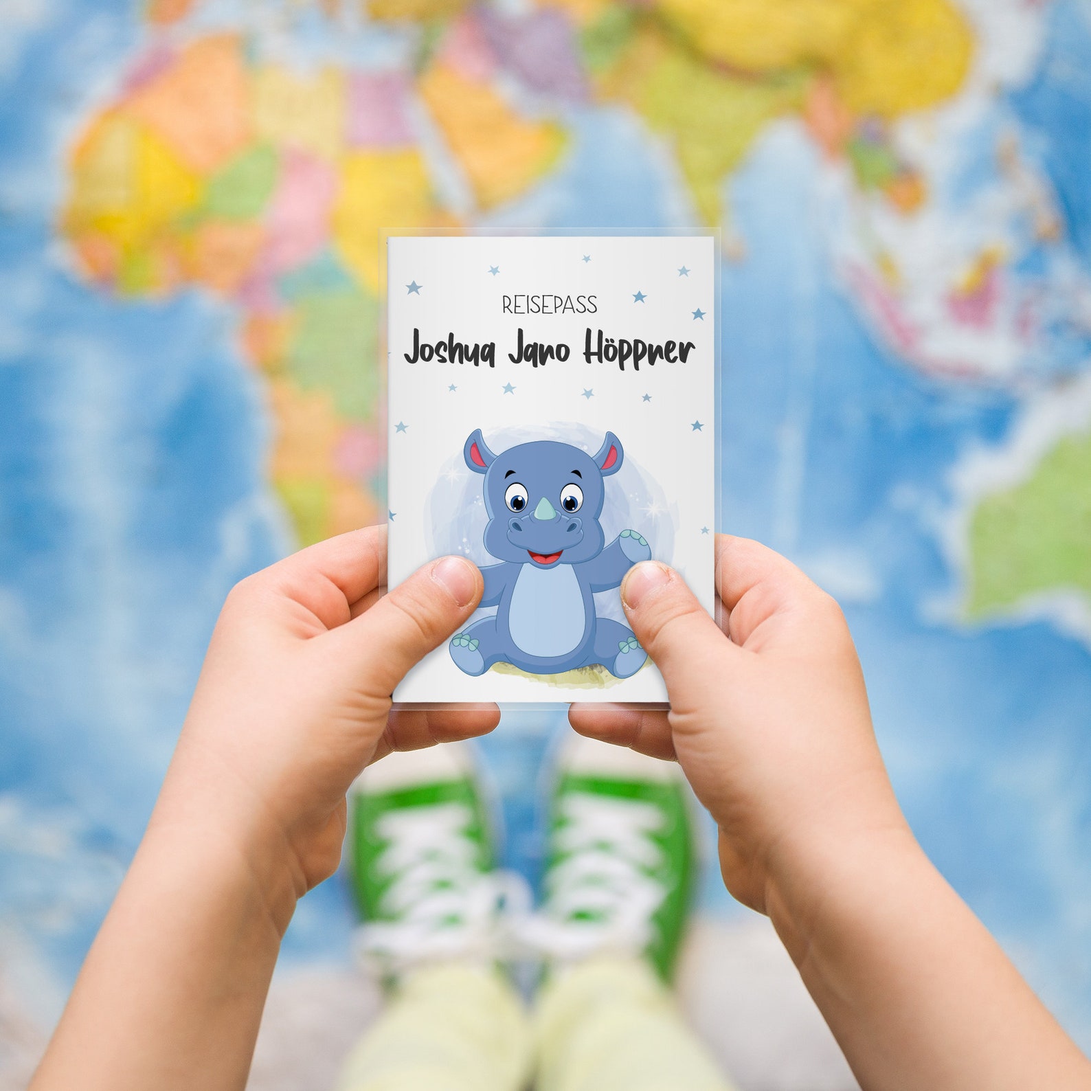 Cubierta de pasaporte de los niños rinoceronte personalizado | Etsy