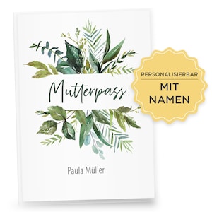 Mutterpasshülle personalisert, Watercolor Blumen, Mutterpassumschlag, Mutterpass Hülle, Baby Geschenk