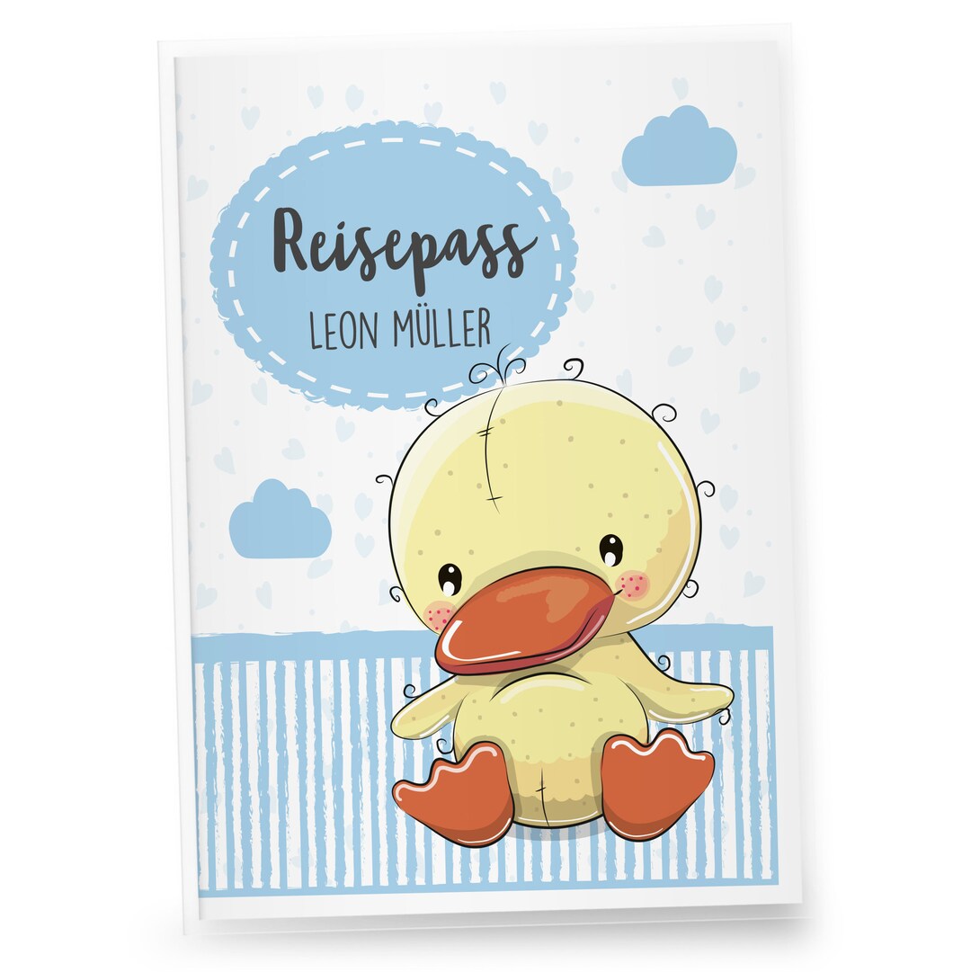 Children's Passport Cover Personalized Duck Passport Etsy