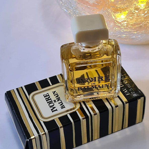 Miniature de parfum (mini parfum) Ivoire de Balmain Eau De Toilette mignon 7,5 ml année 1980 Millésime