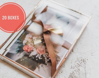 Set of 20 photo boxes 4x6 inches photo Photoshoot presenter gift photo package Photographer gift box wedding photo presentation Leoboxstudio