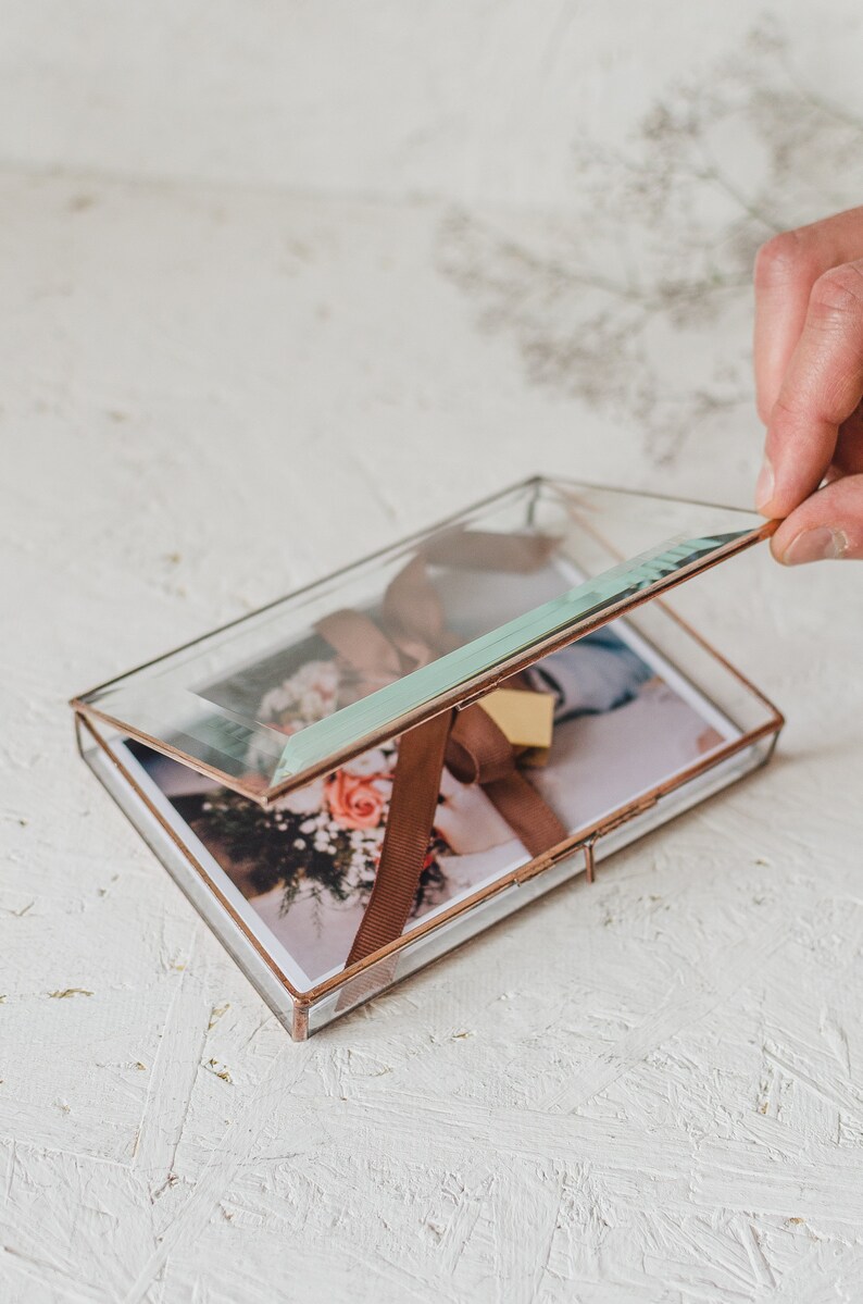 Photobox glass gift photobox Wedding photo box 4x6 inches Etsy