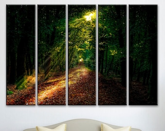 Forest wall art Dark forest wall art Forest art gallery wall Wall art forest Printable wall art forest