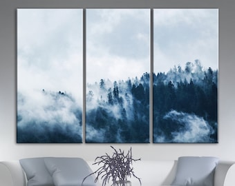 Forest wall art Large canvas wall art Personalized gifts Canvas art Oversized canvas painting