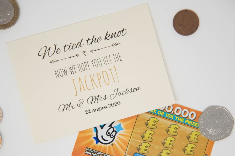 Personalised Wedding Favours Scratch Card Holders White Etsy