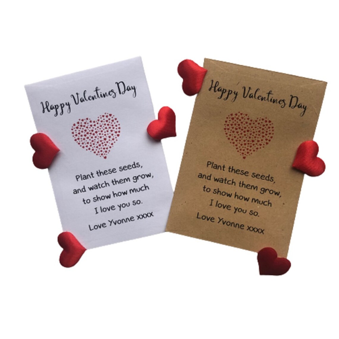 Personalised Valentines Day Love Seed Packet with seeds Etsy