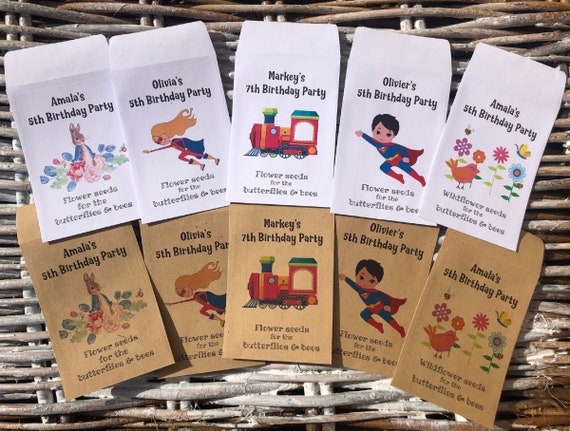 Personalsed Brthday Seed Packets Envelopes Wth Seeds | Eco Frendly