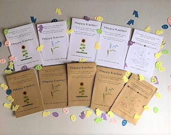 Easter Gift Seed Packet, Personalised - with/without seeds - 3 designs
