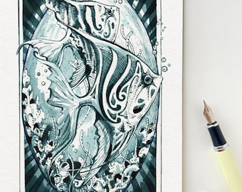 Angelfish Arte Print